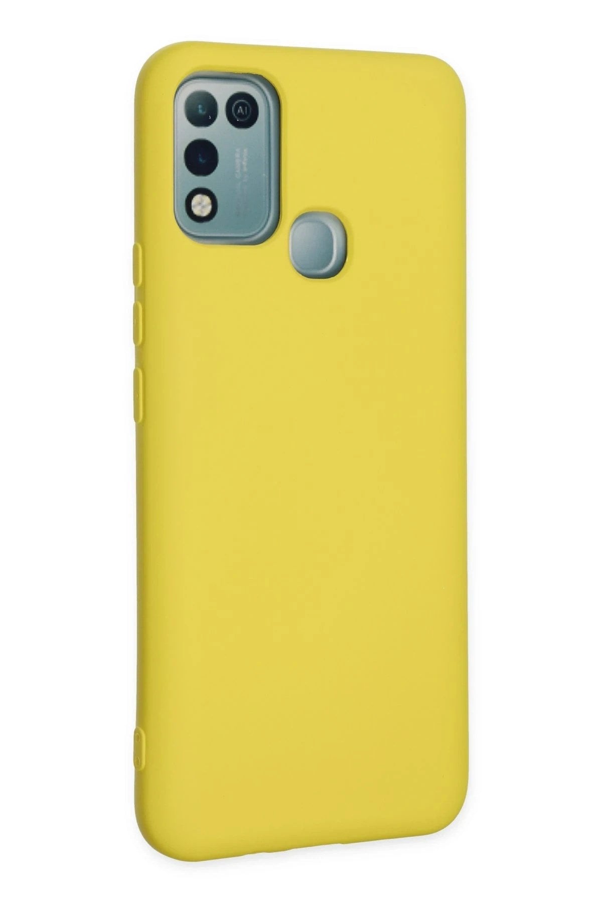 Mey İthalat® İnfinix Hot 10 Play Kılıf Nano içi Kadife Silikon - Sarı