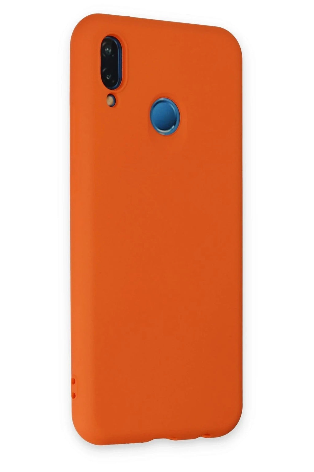 Mey İthalat® Huawei P20 Lite Kılıf Nano içi Kadife Silikon - Turuncu