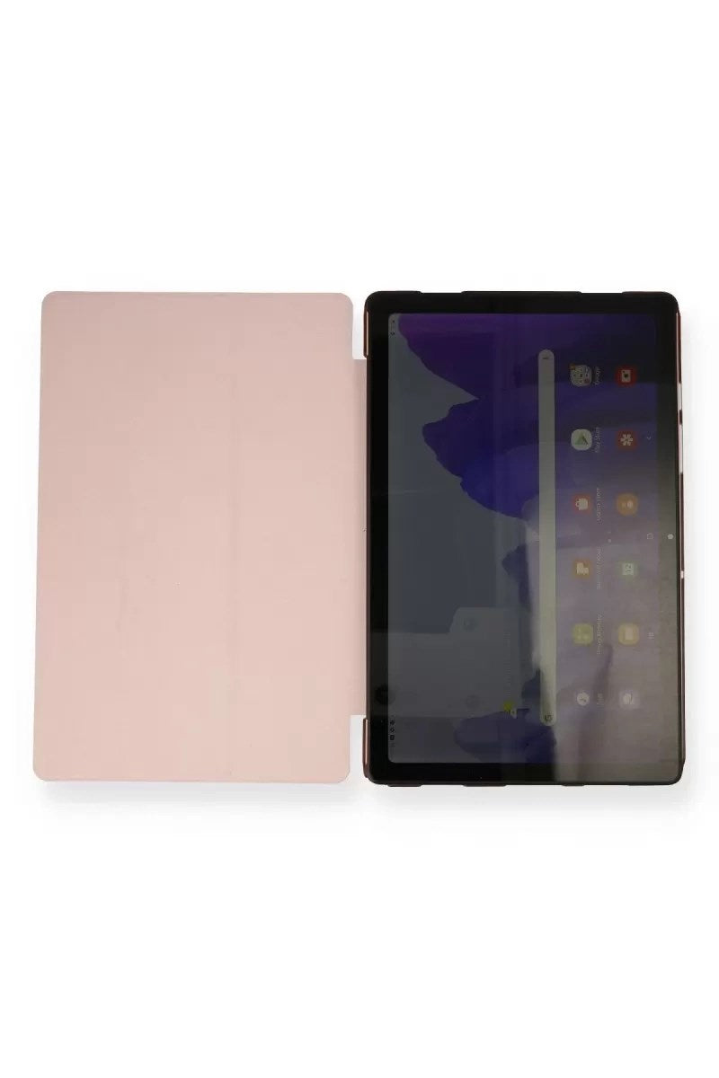Mey İthalat® Samsung Galaxy T970 Tab S7 Plus 12.4 Kılıf Tablet Smart Kılıf - Rose Gold