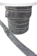 Kadife Kurdele Simli 2 Cm Gümüş 10 Metre