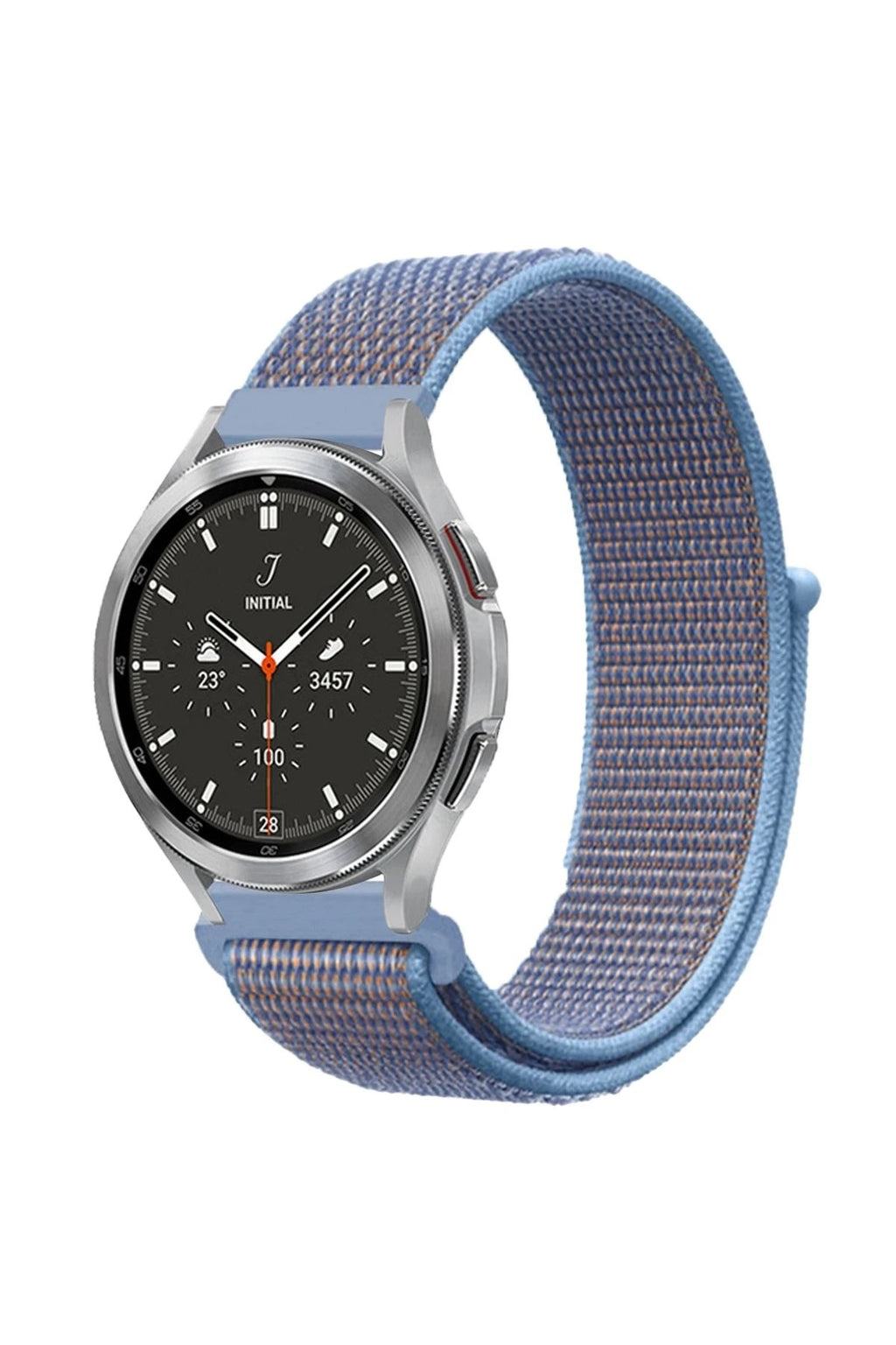 Mey İthalat® Watch 22mm Hasırlı Cırtcırtlı Kordon - Mavi