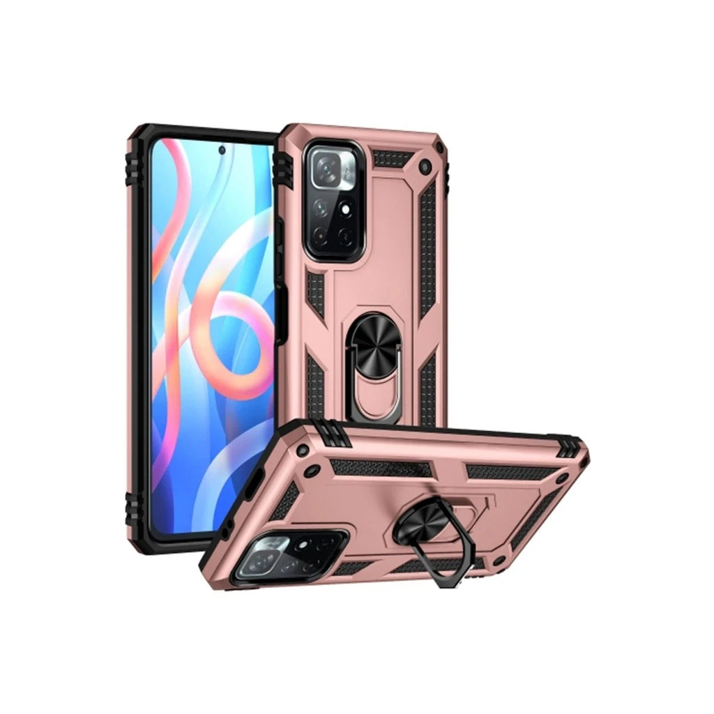 Mey İthalat® Redmi Note 11T Kılıf Sofya Yüzüklü Silikon Kapak - Rose
