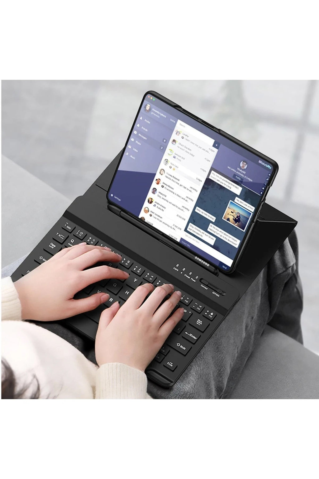 Mey İthalat® Universal Universal Kılıf Fold Klavye - Siyah
