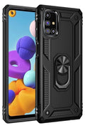 Mey İthalat® Samsung Galaxy M51 Kılıf Sofya Yüzüklü Silikon Kapak - Siyah