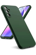 Mey İthalat® Samsung Galaxy A24 4G Kılıf First Silikon - Koyu Yeşil