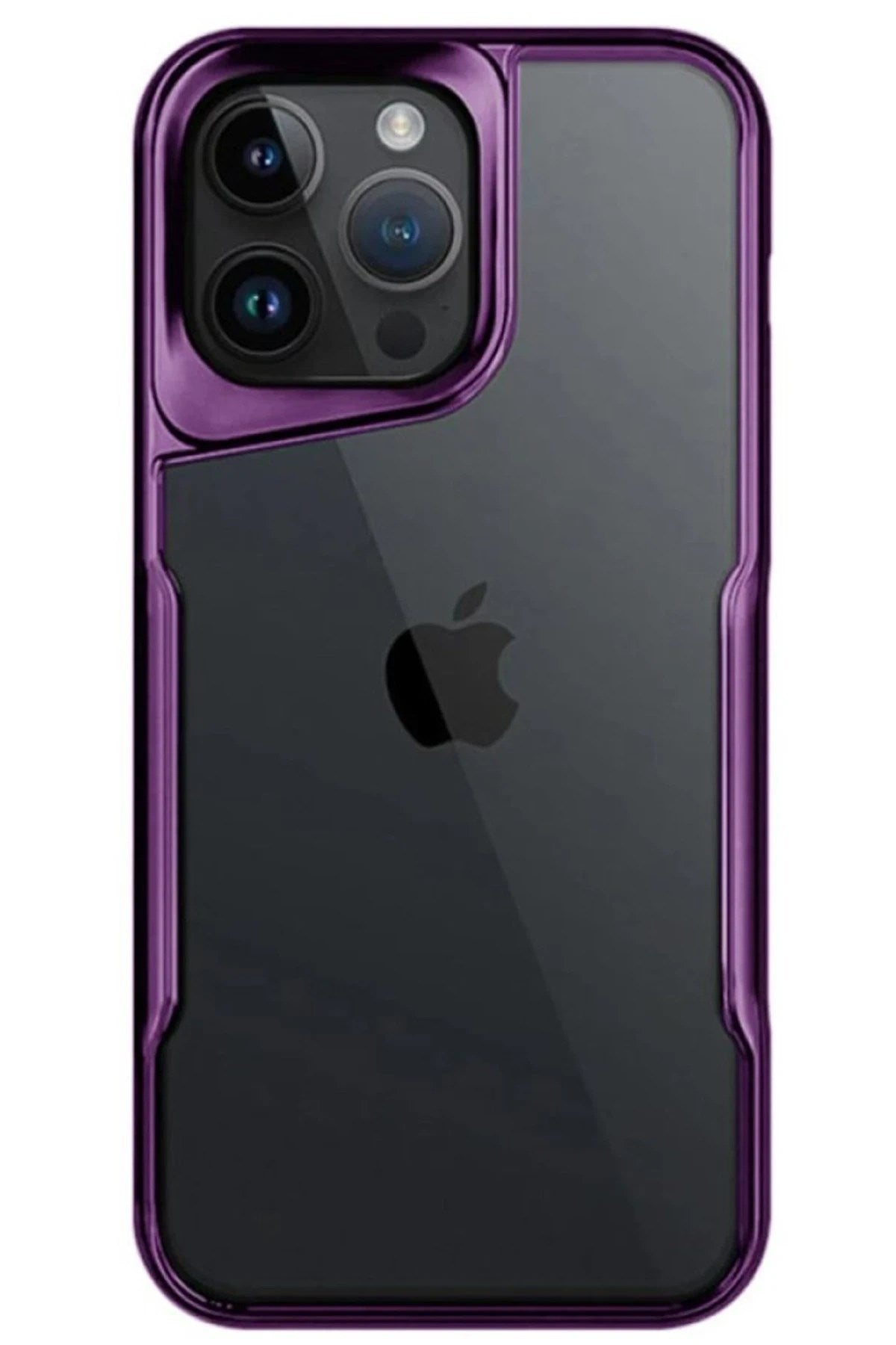 Mey İthalat® iPhone 15 Pro Max Kılıf Boyi Silikon Kapak - Derin Mor