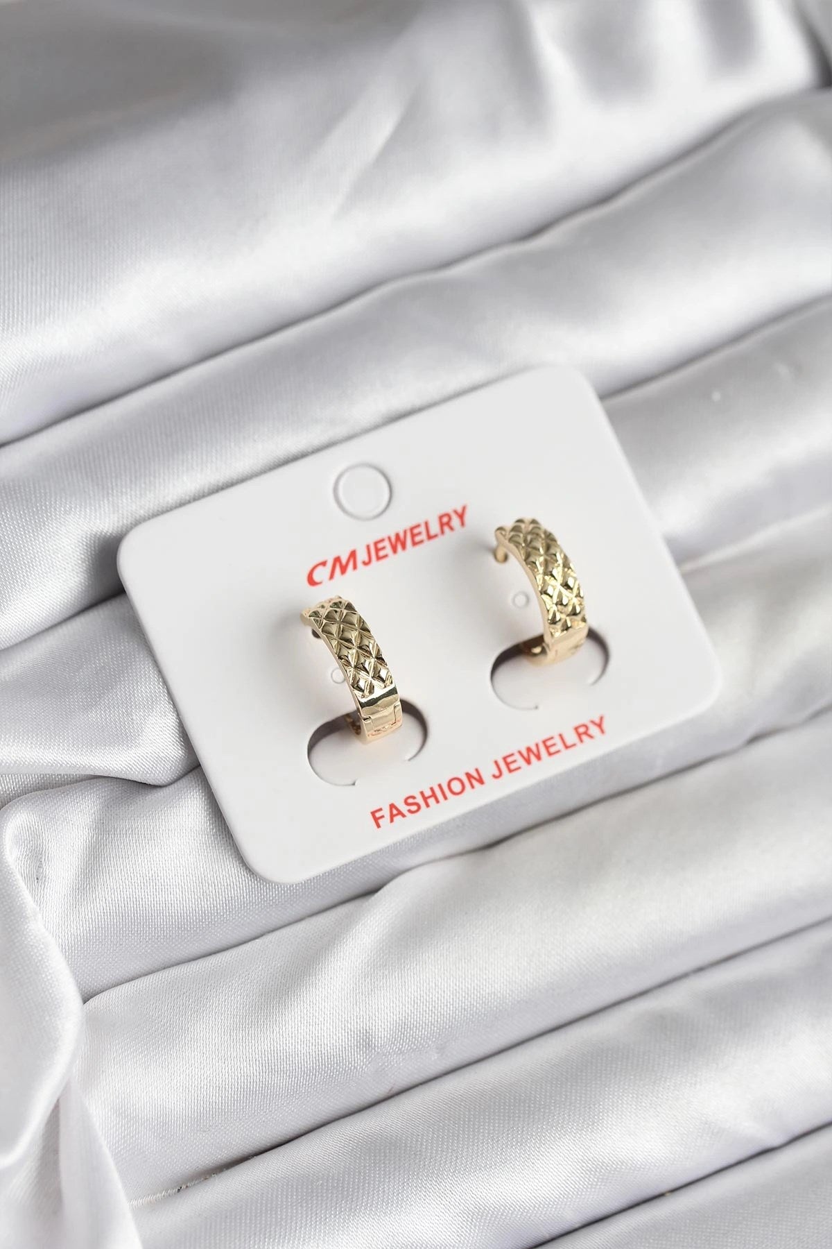 Mey İthalat® 14K Gold Renk Kaplama CM Kadın Küpe