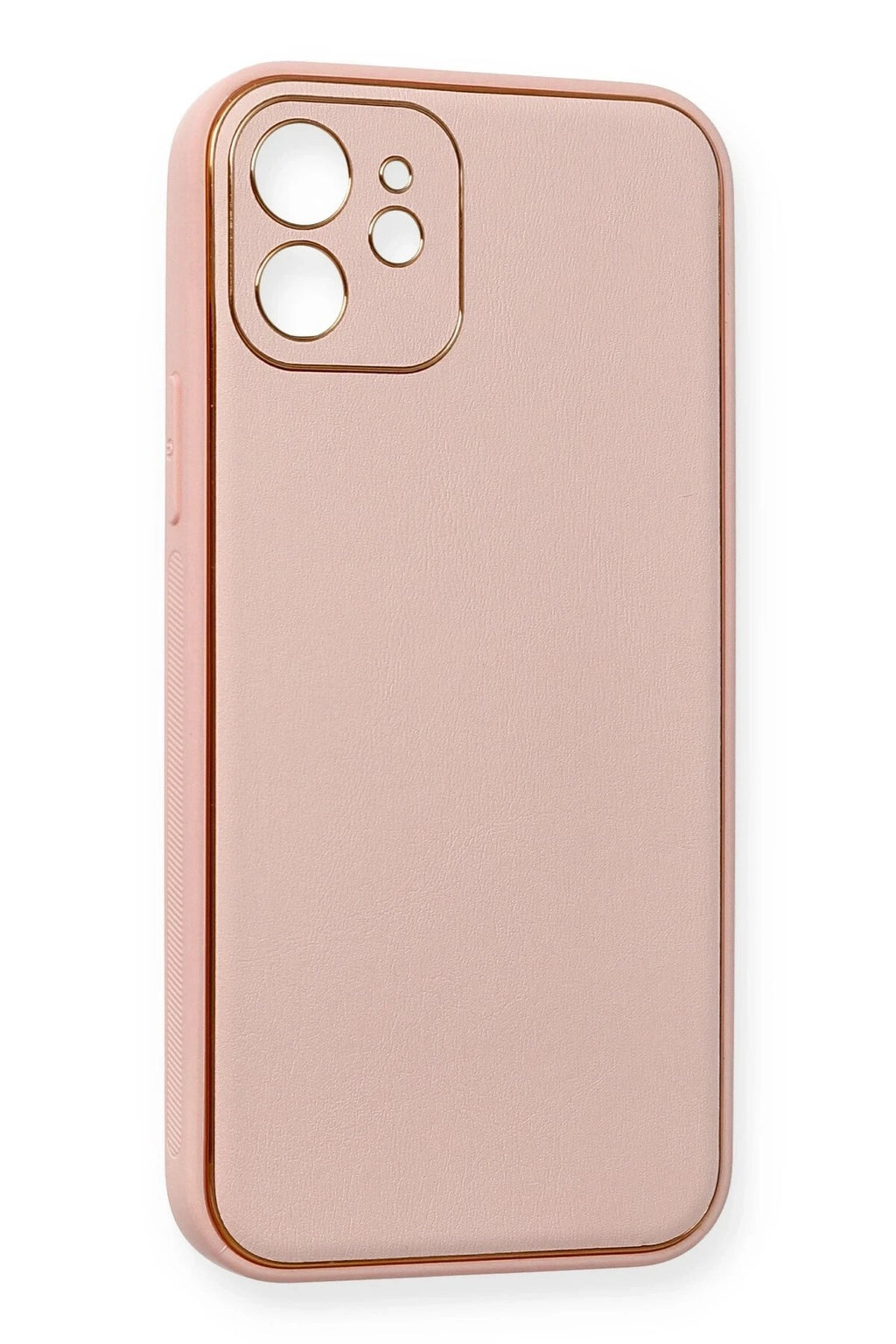 Mey İthalat® iPhone 12 Kılıf Coco Deri Silikon Kapak - Pembe