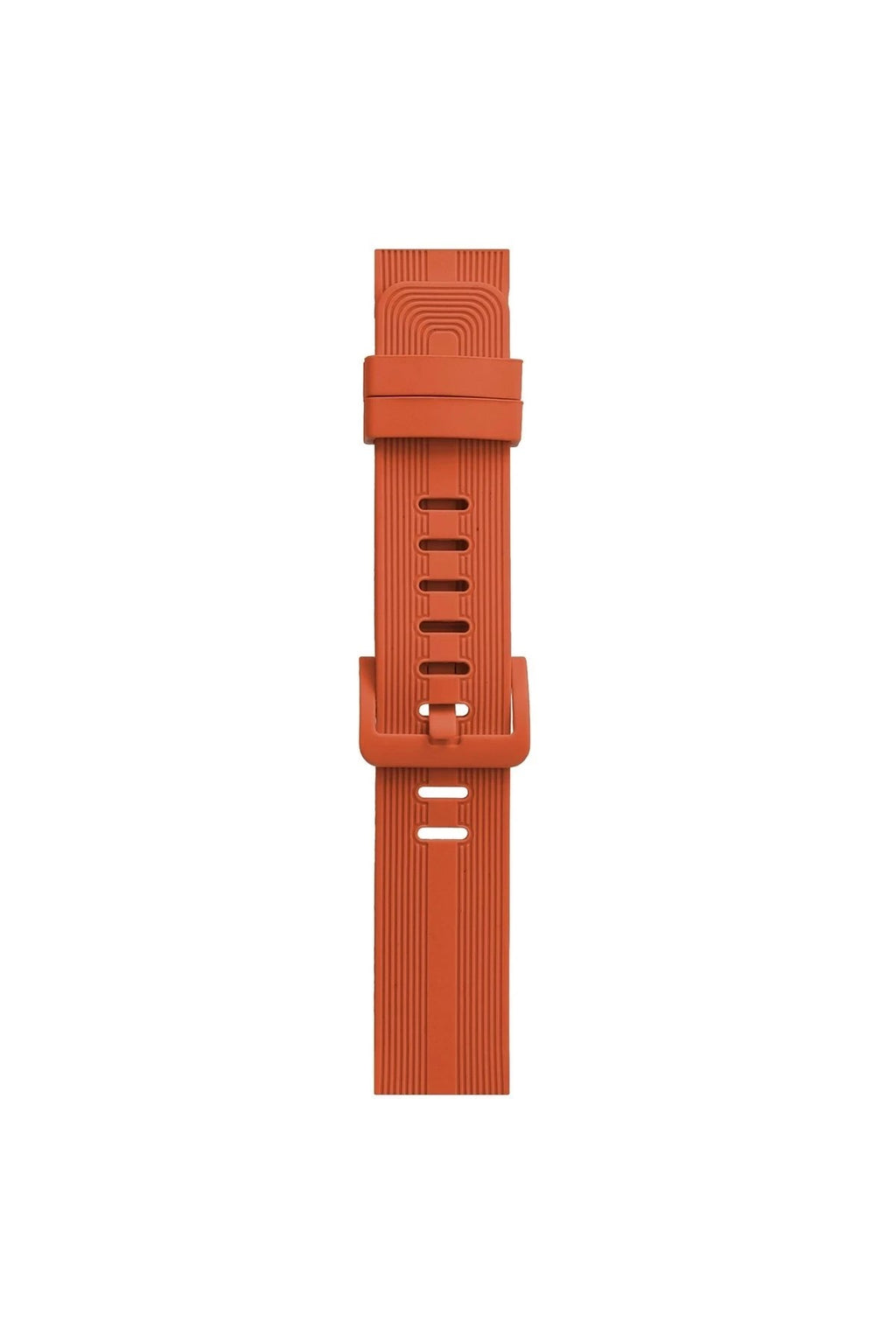 Mey İthalat® Watch 42mm KR408 Çizgili Silikon Kordon - Turuncu