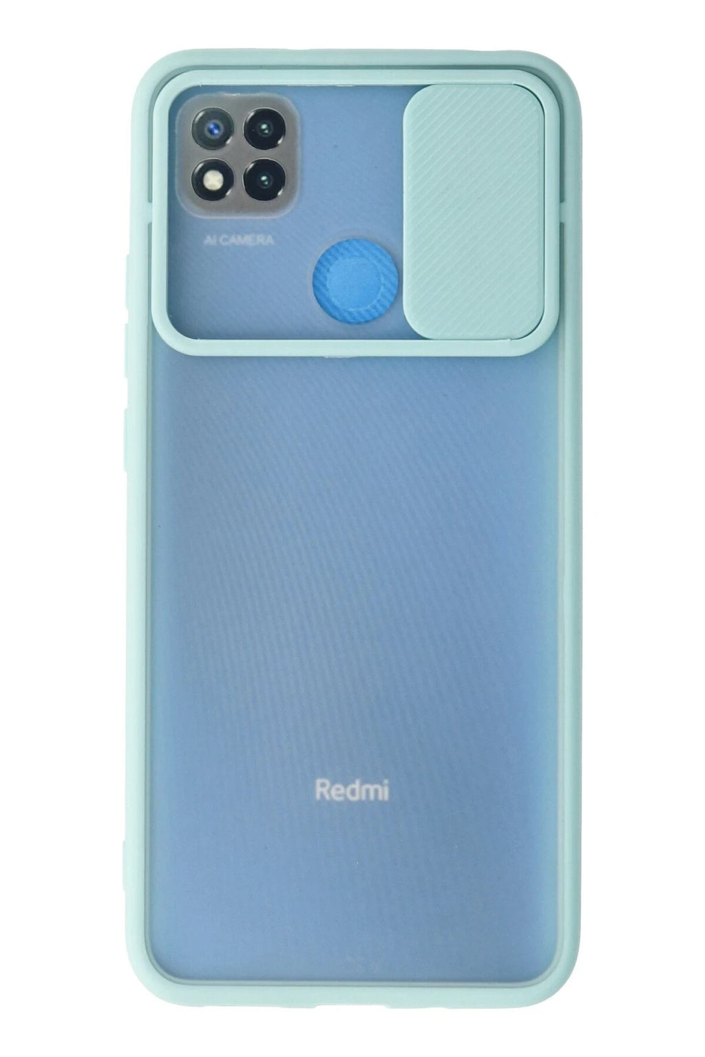 Mey İthalat® Redmi 9C Kılıf Palm Buzlu Kamera Sürgülü Silikon - Turkuaz
