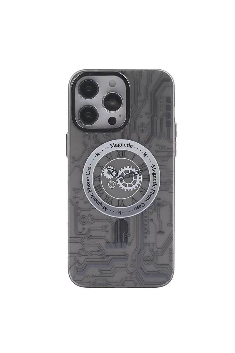 Mey İthalat® iPhone 14 Pro Max Kılıf Apollo Magneticsafe Desenli Kapak - Apollo Siyah - 1