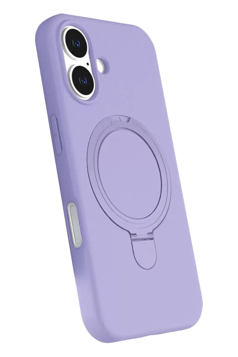 Mey İthalat® iPhone 17 Regal Magsafe Standlı Kapak - Lila