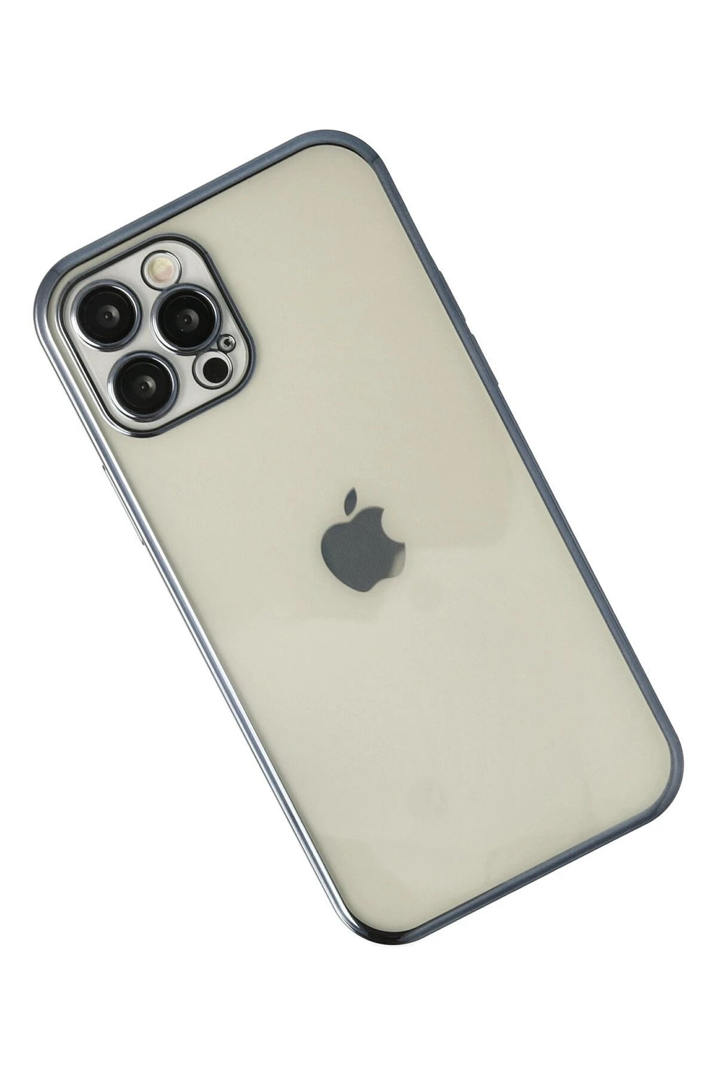 Mey İthalat® iPhone 12 Pro Kılıf Lensli Silikon - Lacivert