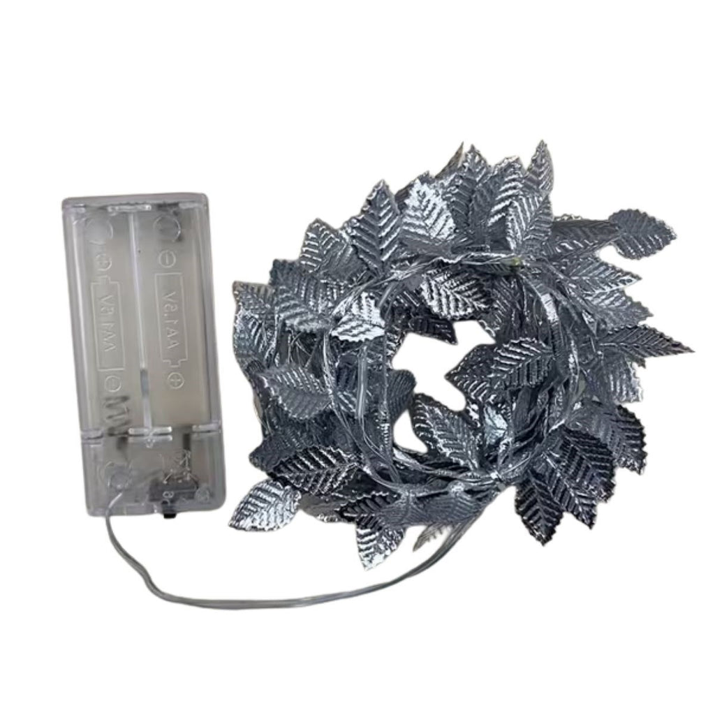 3 Metre Yaldızlı Gümüş LED Işık – Dekoratif Ortam ve Yılbaşı Aydınlatması