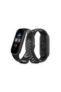 Mey İthalat® Mi Band 6 Spor Delikli Kordon - Siyah-Gri