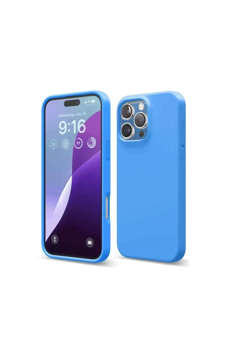 Mey İthalat® iPhone 16 Pro Kılıf First Silikon - Mavi