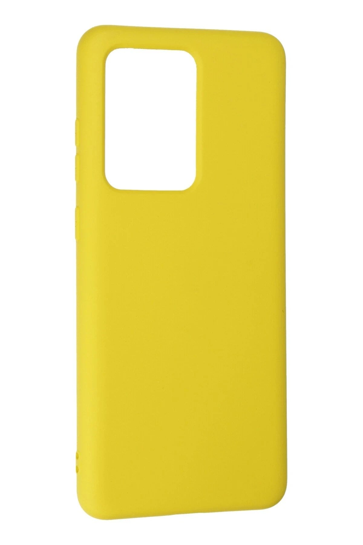 Mey İthalat® Samsung Galaxy S20 Ultra Kılıf Nano içi Kadife Silikon - Sarı