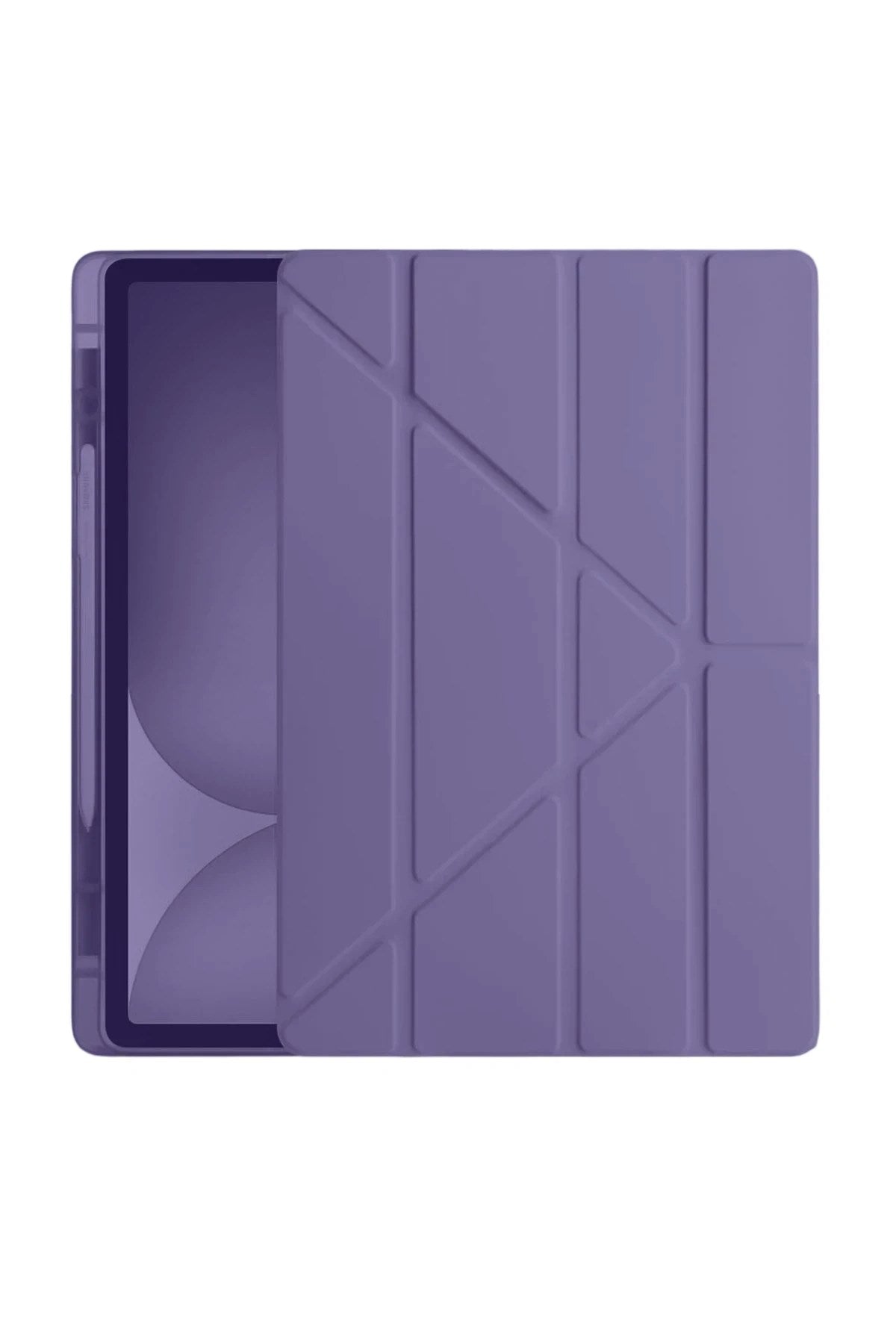 Mey İthalat® iPad Pro 11 (2024) Kılıf Kalemlikli Hugo Tablet Kılıfı - Mor