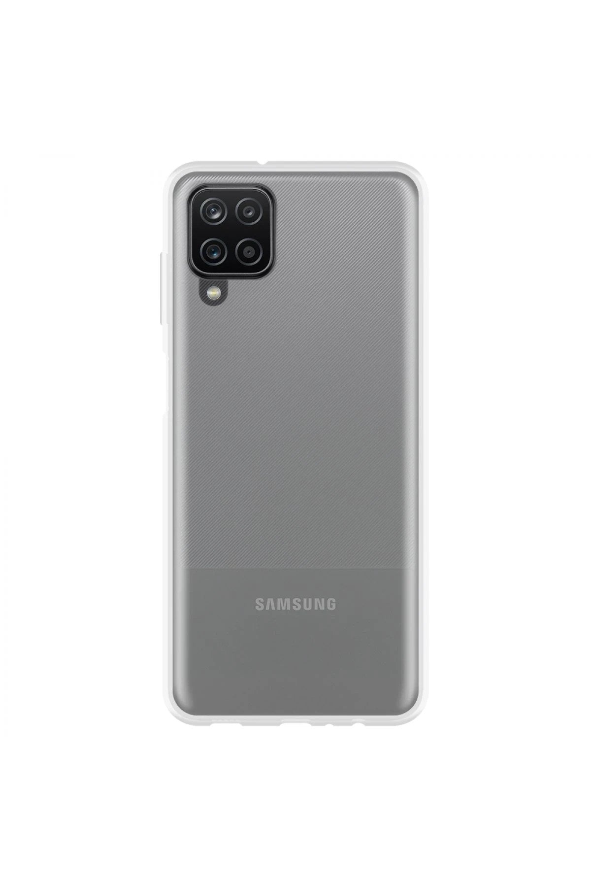 Mey İthalat® Samsung Galaxy A12 Kılıf Lüx Şeffaf Silikon