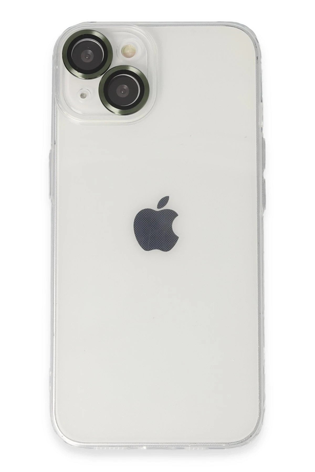 Mey İthalat® iPhone 14 Kılıf Luko Lens Silikon - Yeşil