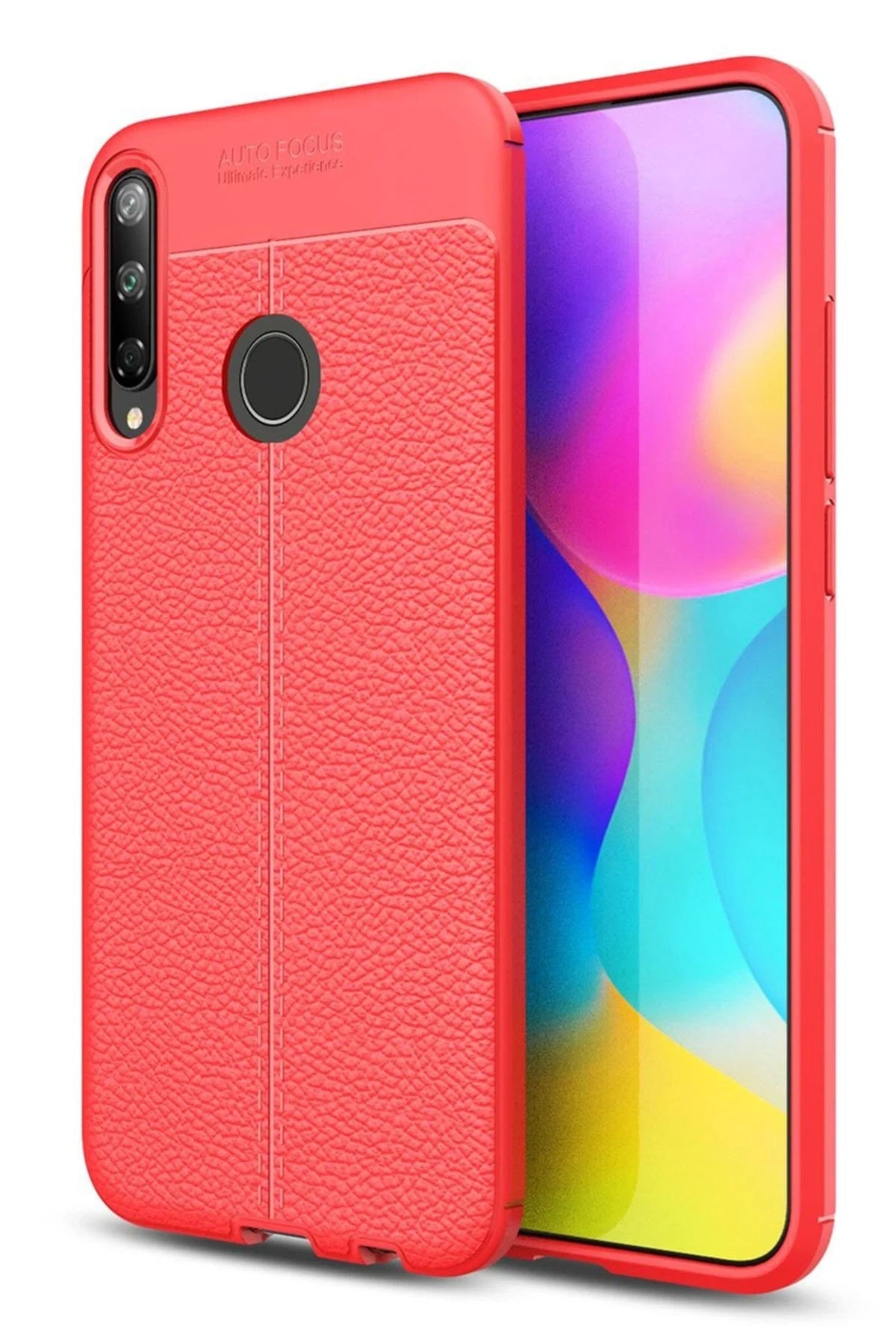 Mey İthalat® Huawei P40 Lite E Kılıf Auto Focus Kapak - Kırmızı