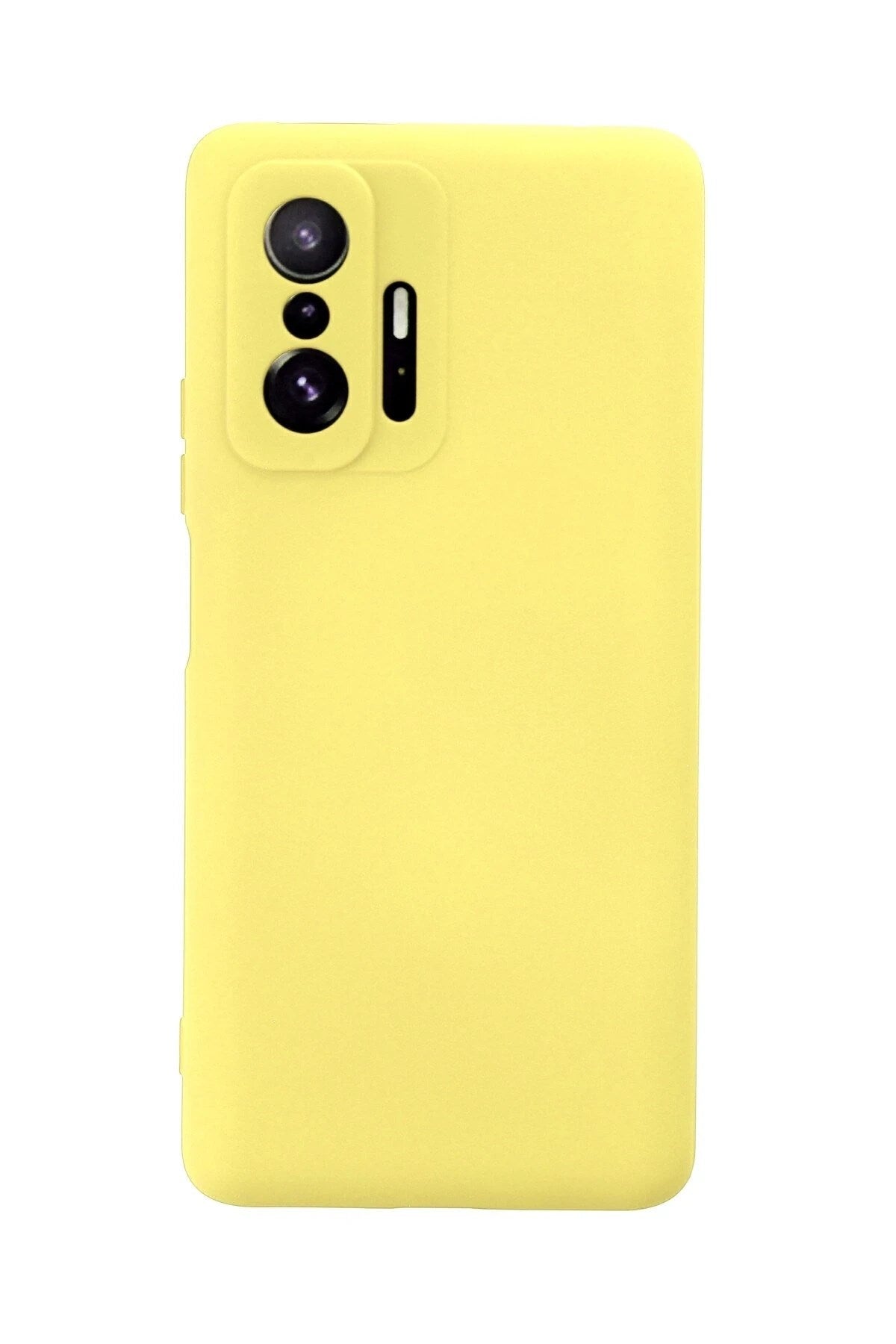 Mey İthalat® Mi 11T Pro Kılıf Nano içi Kadife Silikon - Sarı