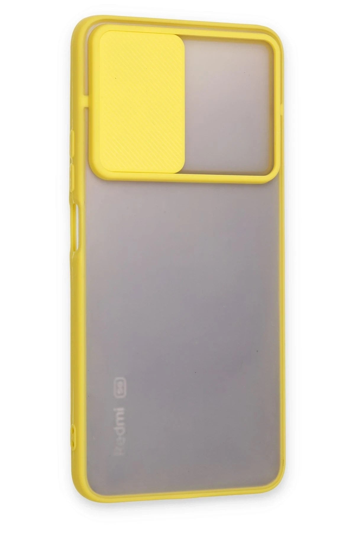 Mey İthalat® Redmi Note 11T Kılıf Palm Buzlu Kamera Sürgülü Silikon - Sarı
