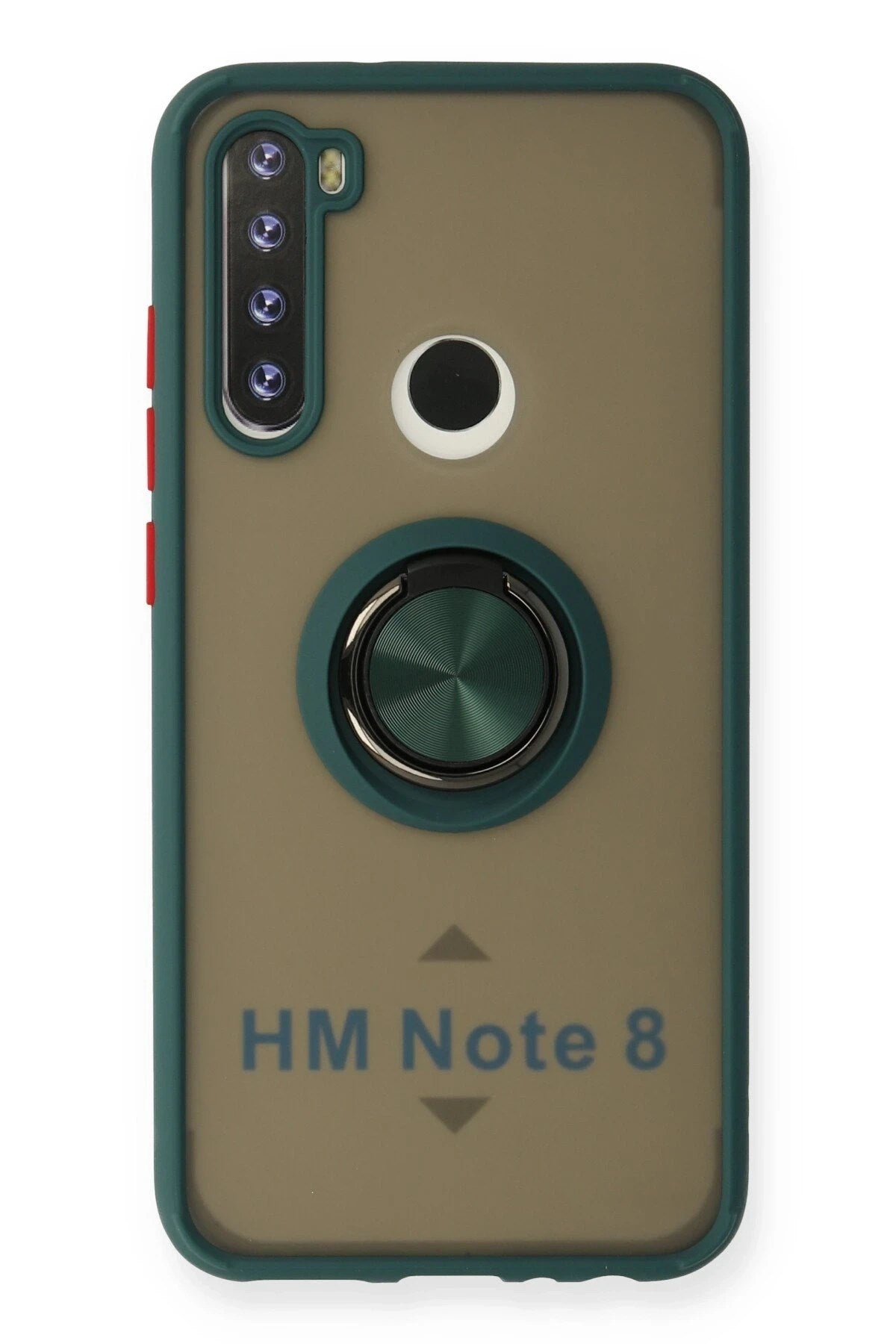 Mey İthalat® Redmi Note 8 Kılıf Montreal Yüzüklü Silikon Kapak - Yeşil