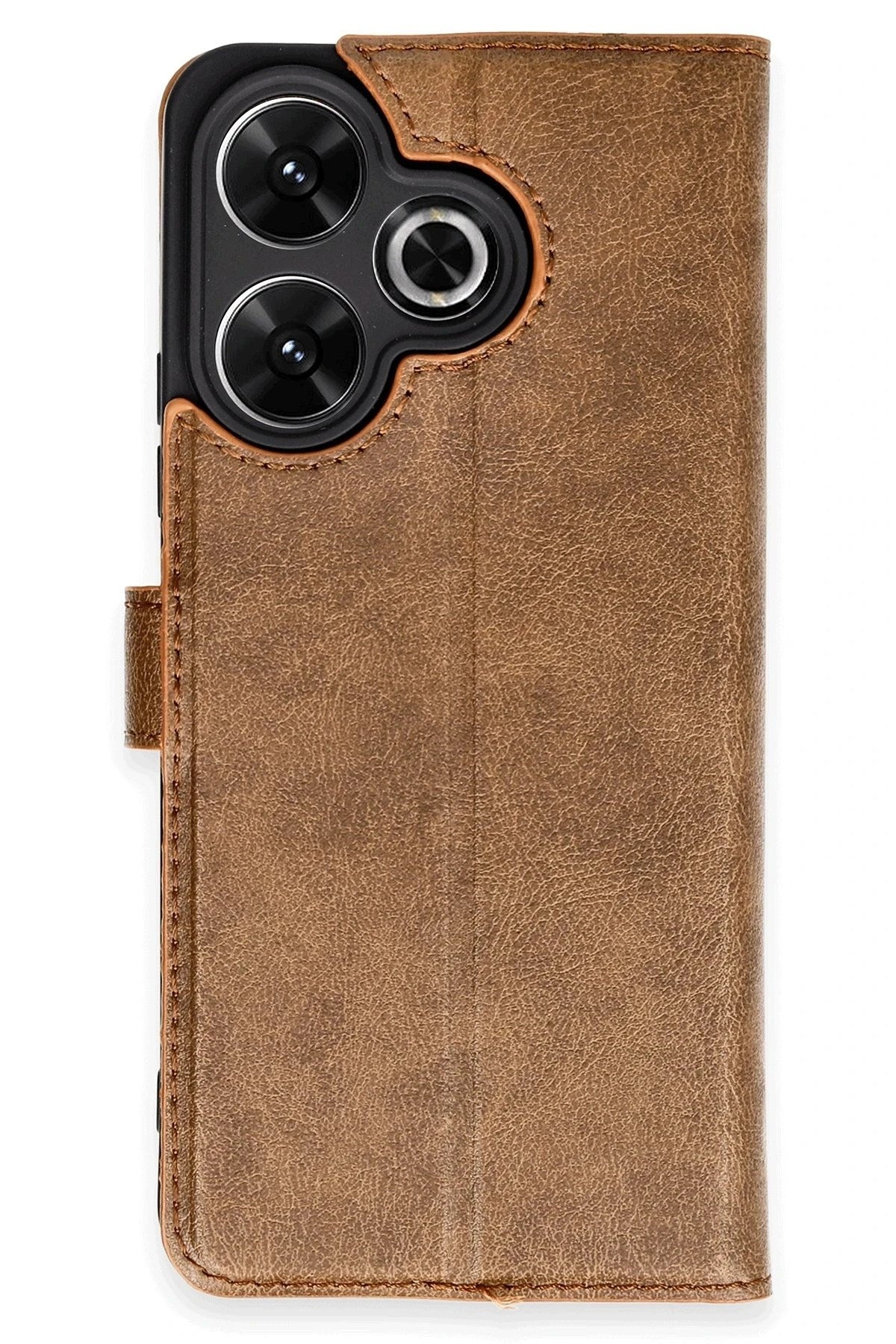 Mey İthalat® Redmi 13 4G Kılıf Trend S Plus Kapaklı Kılıf - Taba