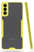 Mey İthalat® Samsung Galaxy S21 Plus Kılıf Platin Silikon - Sarı