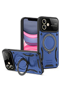 Mey İthalat® iPhone 11 Kılıf Joy Lens Standlı Kapak - Lacivert