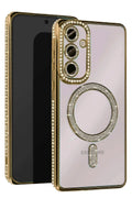 Mey İthalat® Samsung Galaxy A36 Joke Simli Magneticsafe Kılıf - Gold