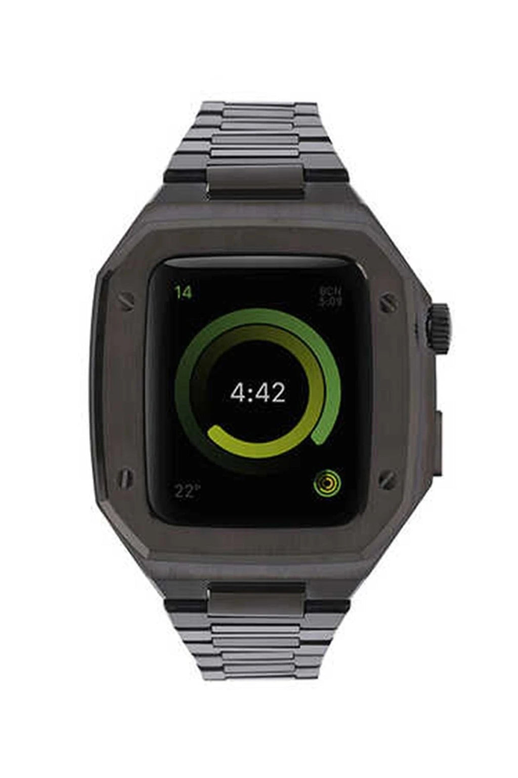 Mey İthalat® Watch 44mm Metal Petek Kasalı Kordon - Siyah