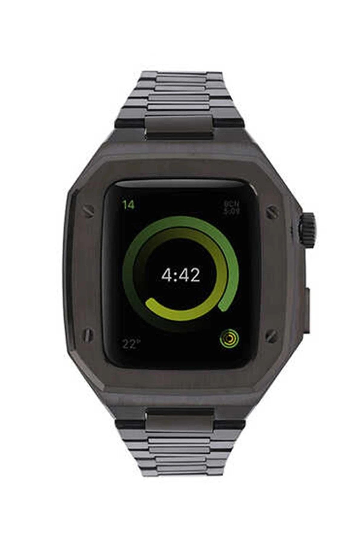 Mey İthalat® Watch 44mm Metal Petek Kasalı Kordon - Siyah