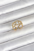 Mey İthalat® 316L Çelik Gold Renk Zincir Model Kadın Yüzük