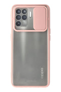 Mey İthalat® Reno 5 Lite Kılıf Palm Buzlu Kamera Sürgülü Silikon - Pembe