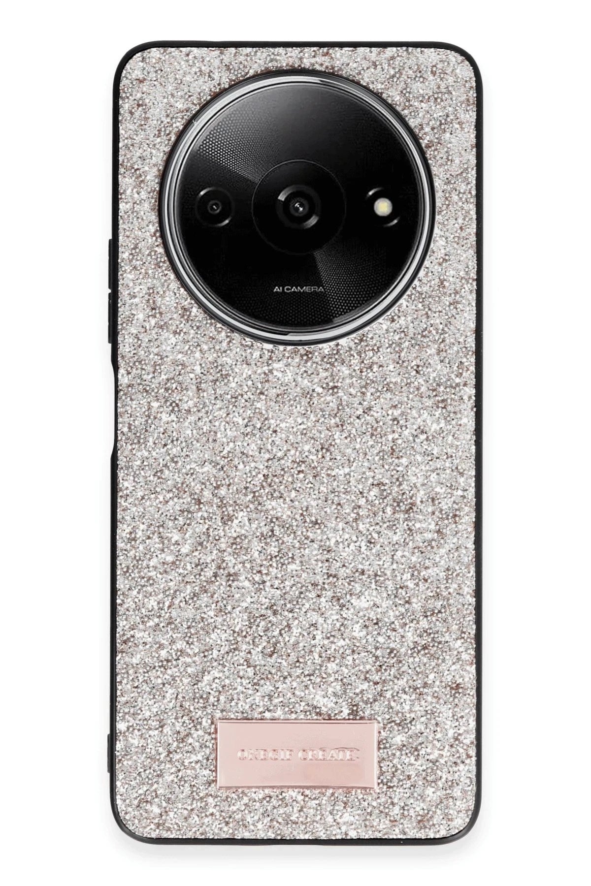 Mey İthalat® Redmi A3 4G Bright Simli Kapak - Gold