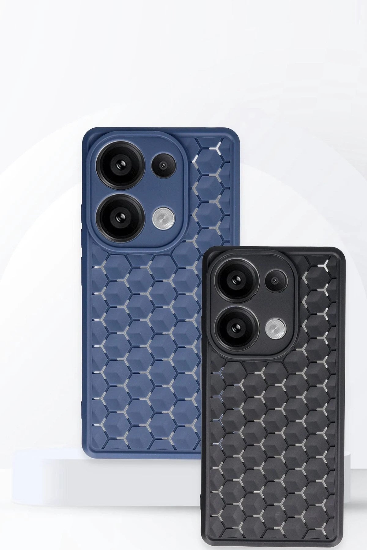 Mey İthalat® Redmi Note 13 Pro 5G Kılıf Petek Silikon Kapak - Siyah