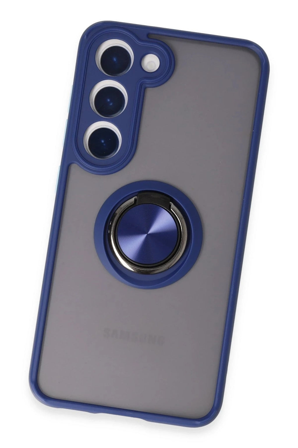 Mey İthalat® Samsung Galaxy S23 Kılıf Montreal Yüzüklü Silikon Kapak - Lacivert
