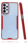 Mey İthalat® Samsung Galaxy A23 4G Kılıf Platin Silikon - Kırmızı