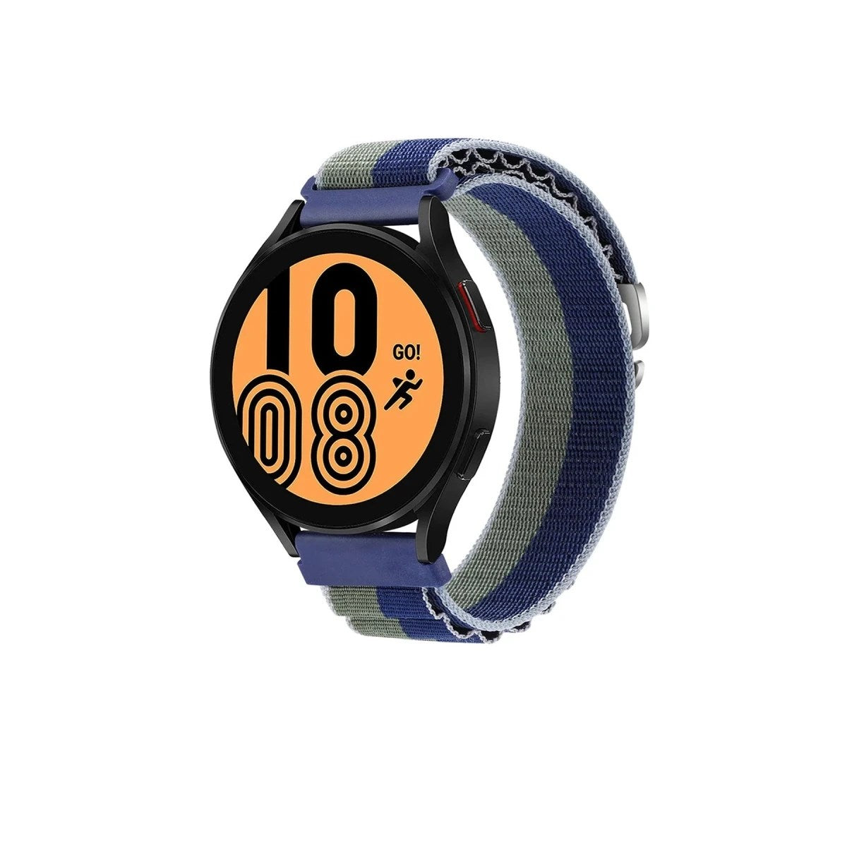 Mey İthalat® Watch 22mm KR410 Kumaş Kordon - Lacivert-Yeşil
