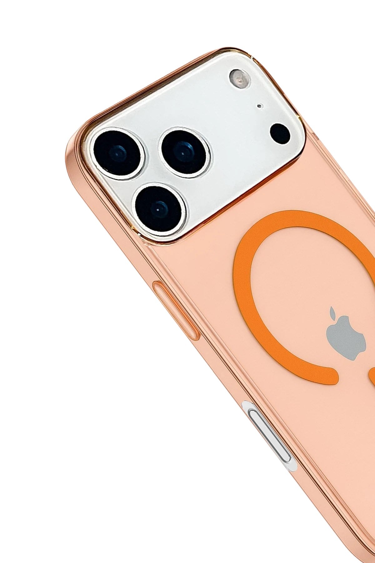 Mey İthalat® iPhone 17 Pro Kılıf Pc Real Magsafe Kapak - Turuncu