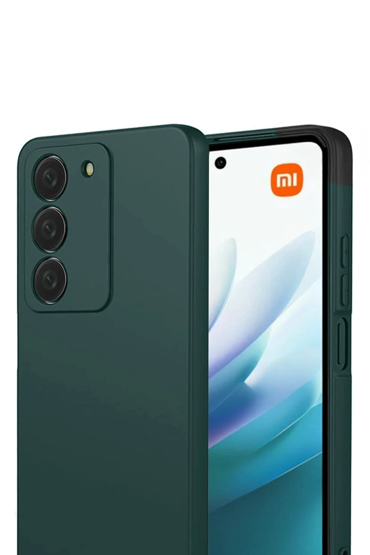 Mey İthalat® Redmi 15 4G First Silikon - Koyu Yeşil