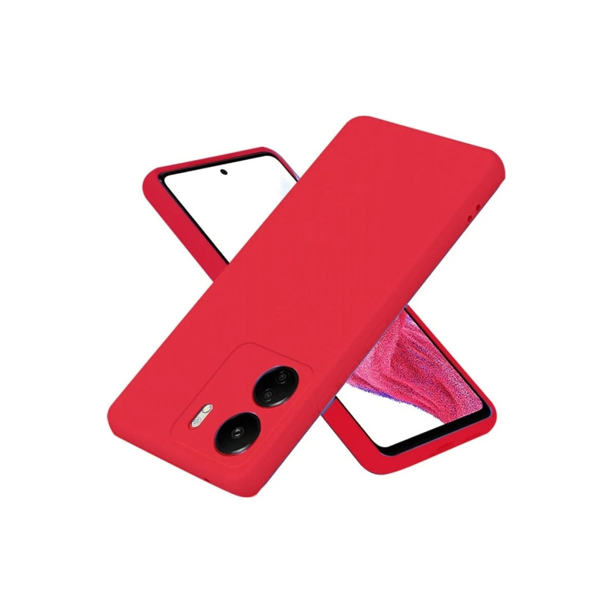 Mey İthalat® Redmi 13C Kılıf First Silikon - Kırmızı