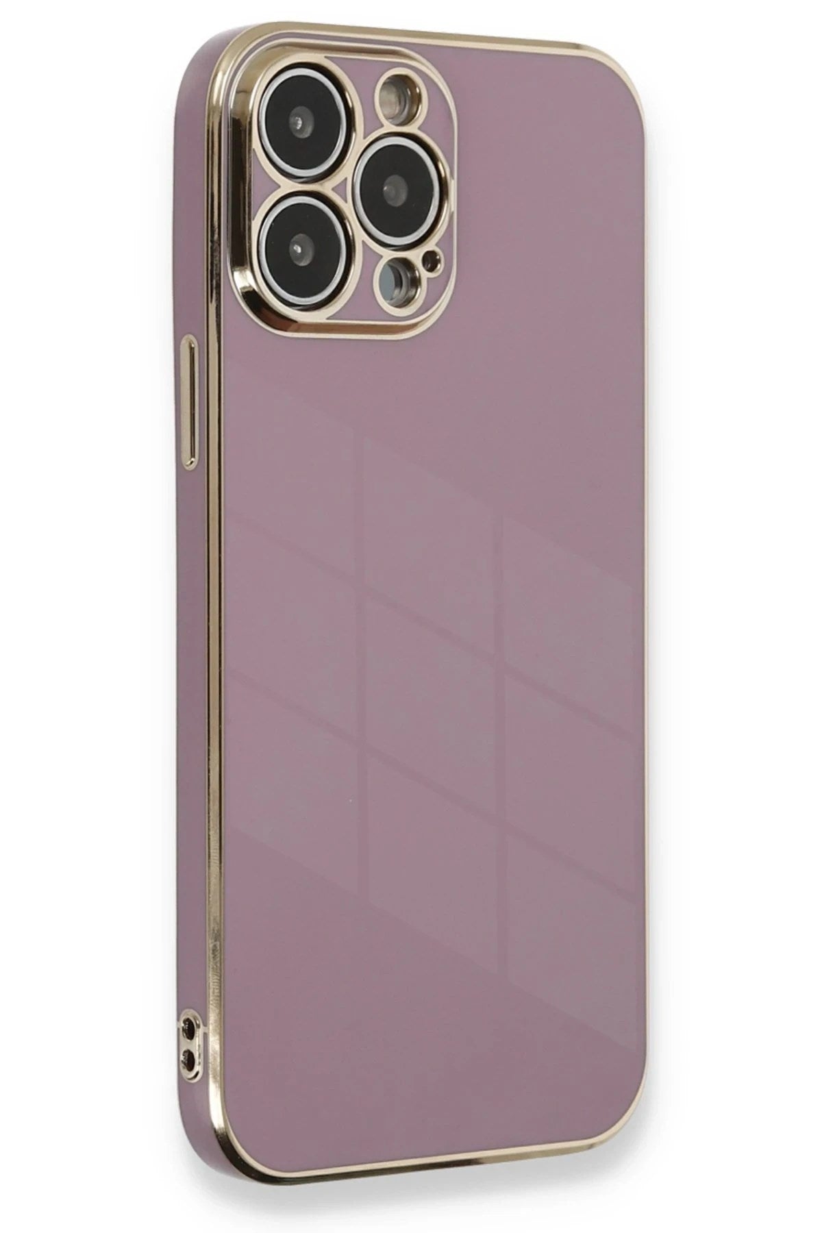 Mey İthalat® iPhone 13 Pro Max Kılıf Volet Silikon - Mor
