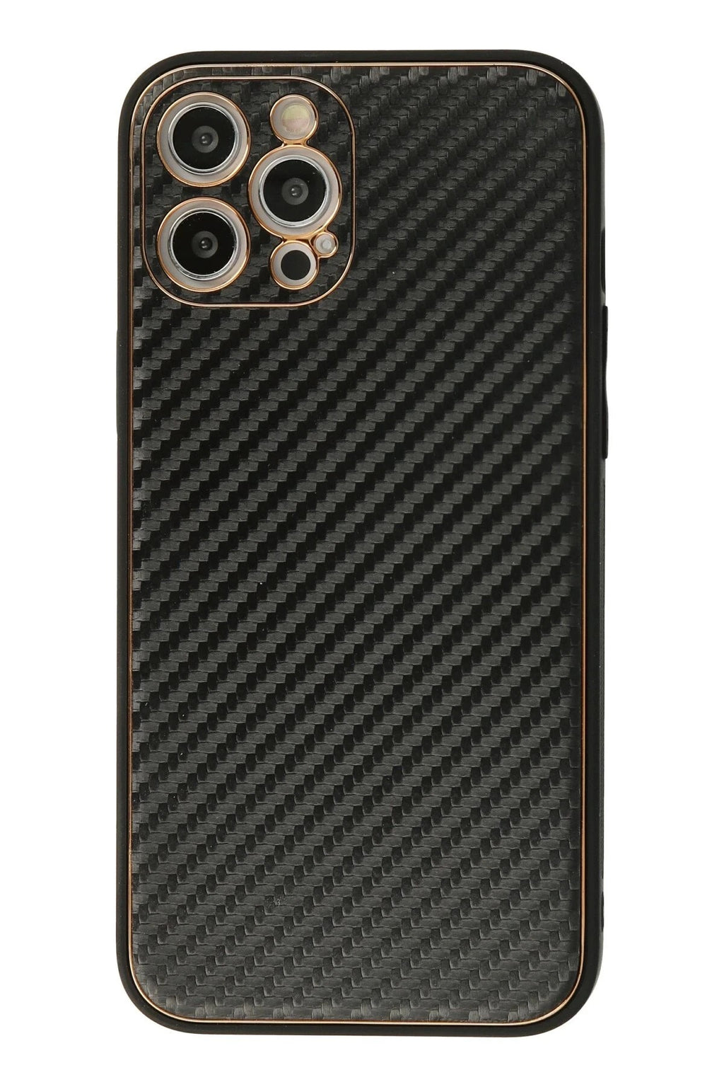 Mey İthalat® iPhone 12 Pro Kılıf Coco Karbon Silikon - Siyah