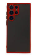 Mey İthalat® Samsung Galaxy S23 Ultra Kılıf Montreal Silikon Kapak - Kırmızı