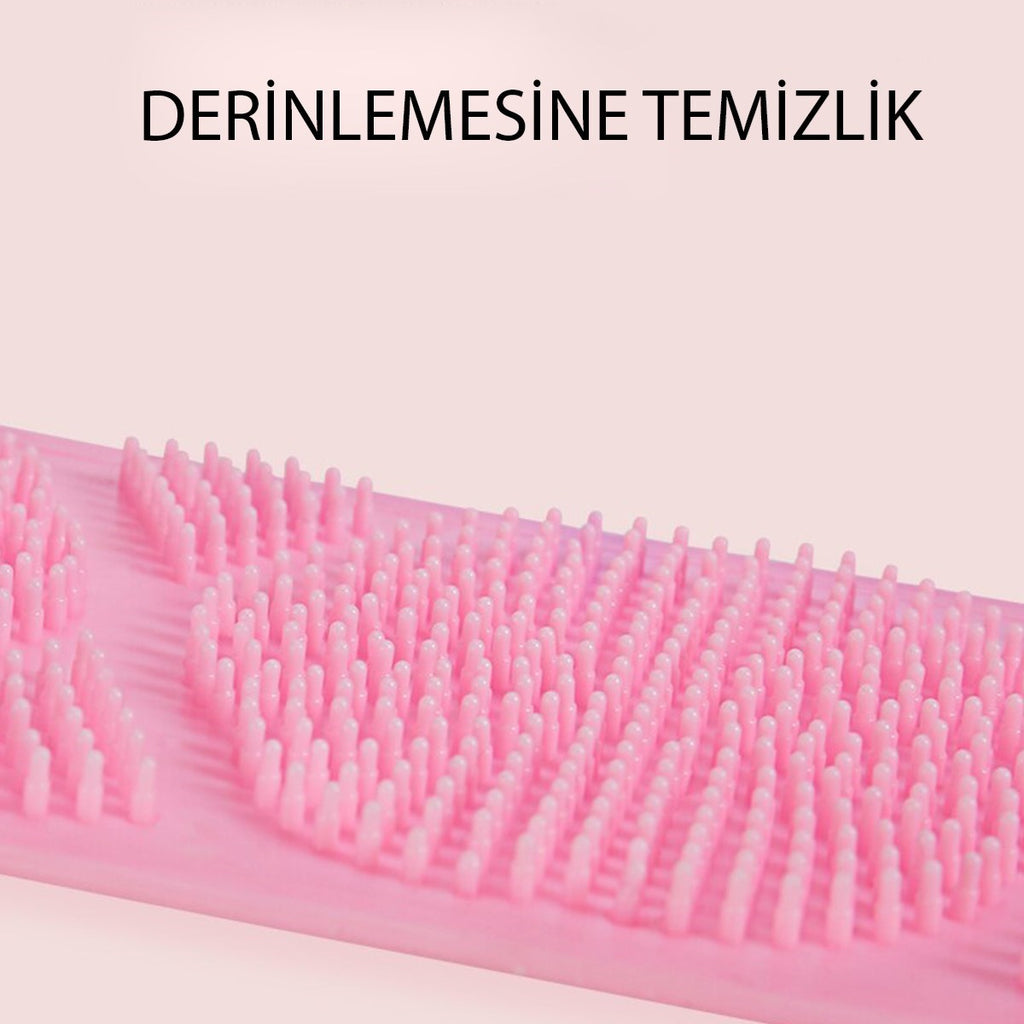Çift Taraflı Banyo Hamam Lifi Silikon Masajlı Yumuşak Duş Lifi Uzun Ömürlü Hazır Banyo Keses