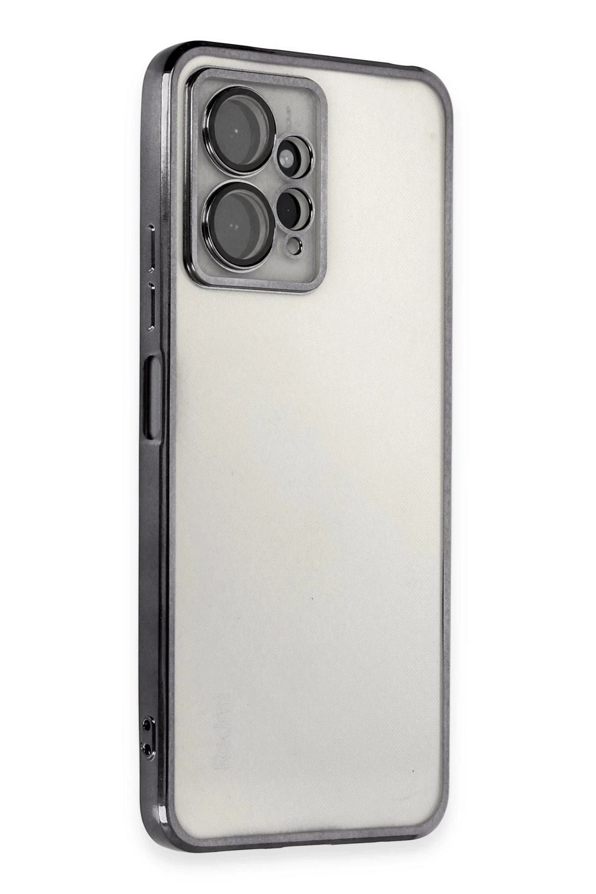 Mey İthalat® Redmi Note 12 4G Kılıf Lensli Silikon - Siyah