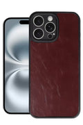 Mey İthalat® iPhone 16 Pro Max Kılıf Aras Deri Kapak - Bordo